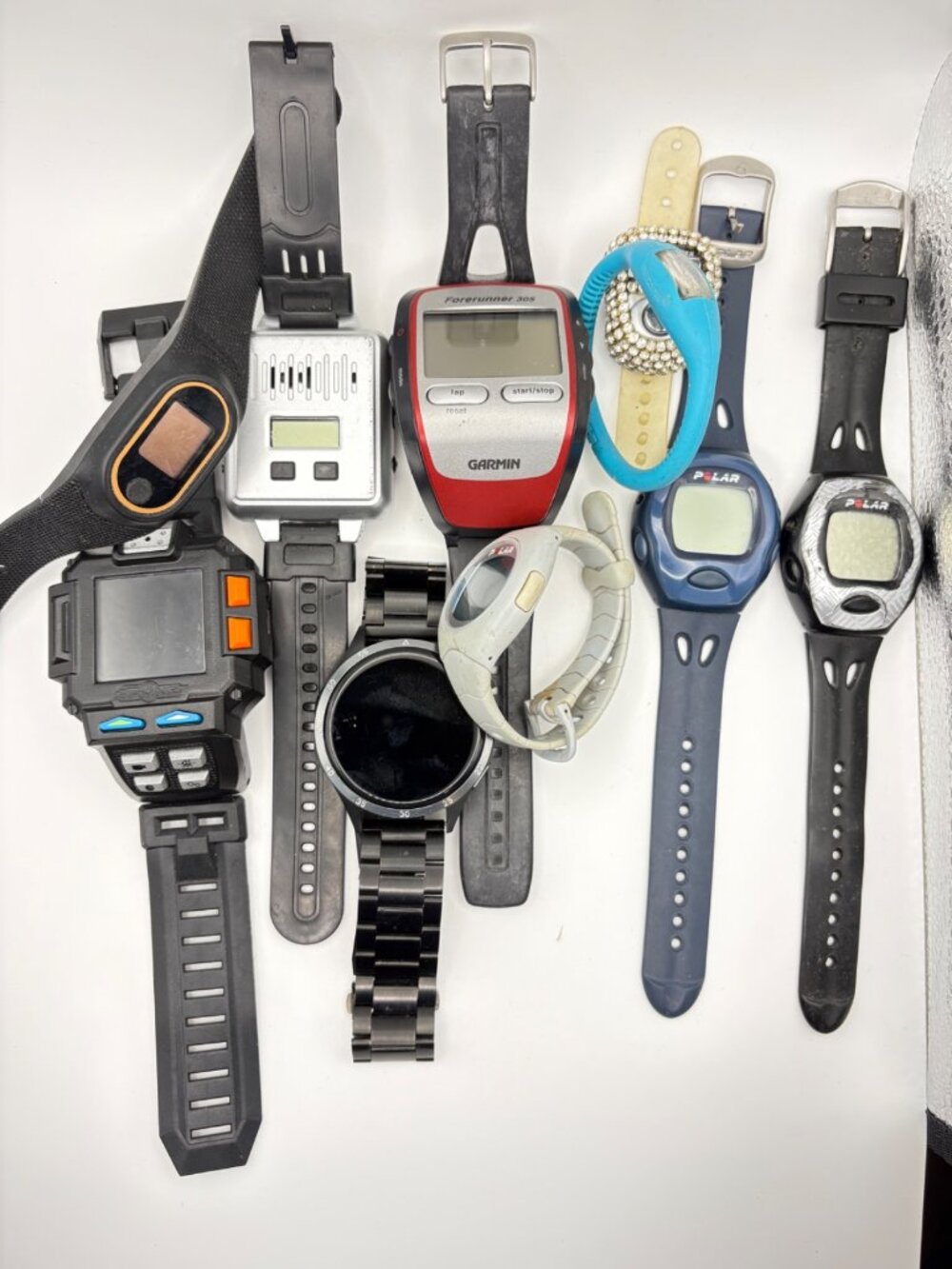 Lot of 10 Digital Watches Fitness Smartwatches Gadgets Garmin Polar SpyNet Parts